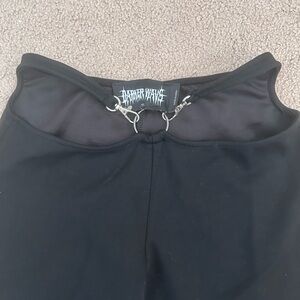 NWOT Dolls Kill Darker Wavs whale tail leggings with metal hardware size Small